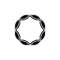 Geometric Octagon Frame, Minimalist On Gray Background vector
