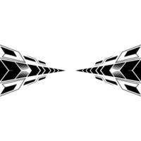 Abstract Black Geometric On White Background vector