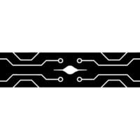 Abstract Circuit Board With Glowing Center In Monochrome vector