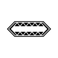 Geometric Arrow On White Modern Element vector