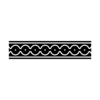 Minimalist Black And White Decorative Border Element - Ornament vector