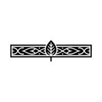 Elegant Leaf Ornament Illustration Minimalist, Element vector