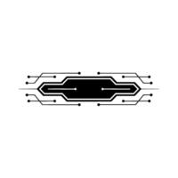 Minimalist Circuit Board Element On Light Gray Background - Circuit board vector
