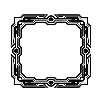 Tech Frame Geometric, Minimalist Border