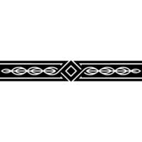 Minimalist Celtic Border Black White, Geometric Motif vector
