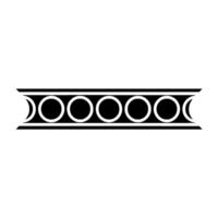 Minimalist Black Circle Border On White Background vector