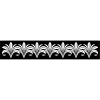 Art Deco Leaf Border In Black And White vector