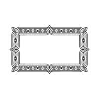Elegant Black White Decorative Frame On Gray Background vector