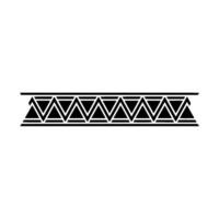 Geometric Triangle Border In Black On White, Decorative vector