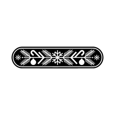 Minimalist Christmas Banner Ornament With Decorative Elements