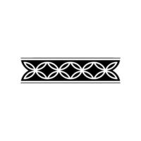 Geometric Border, Black And White, Decorative Element - Ornament vector