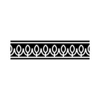 Elegant Ornamental Border In Black And White, Decorative Pattern Element vector
