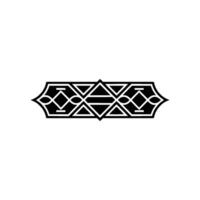 Geometric Art Deco Border, Minimalist Black And White vector