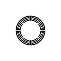 Minimalist Geometric Circle On White, Modern Concept vector