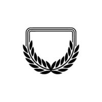 Minimalist Laurel Wreath Frame Illustration For Awards And Achievements vector