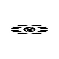 Abstract Eye In Black And White, Minimalist vector