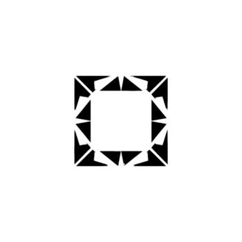 Abstract Geometric Frame Modern, Grayscale Element vector