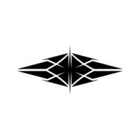Geometric Black And White Abstract Or Symbol vector