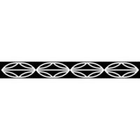 Geometric Black And White Border Ornament, Elegant Abstract vector