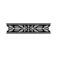 Black And White Ornamental Border, Floral Pattern, Minimalist vector