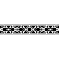 Geometric Black And White Circular Border, Minimalist vector