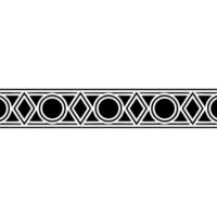 Geometric Border With Black And White Pattern vector