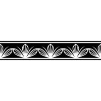 Black And White Floral Pattern Border vector