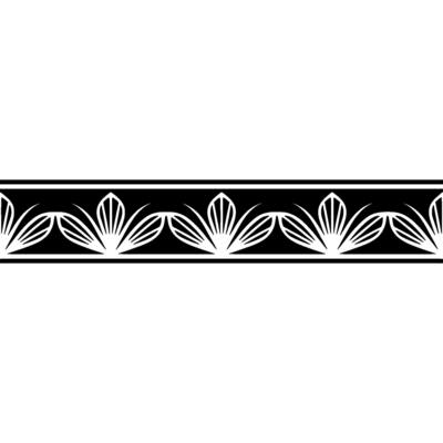 Black And White Floral Pattern Border
