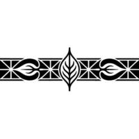 Elegant Minimalist Black And White Ornamental Border - Ornament vector