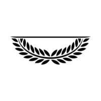 Elegant Laurel Wreath Minimalist, Modern Template vector