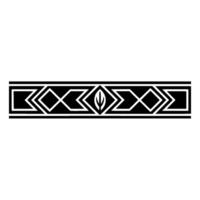 Geometric Tribal Tattoo Element In Black And White vector