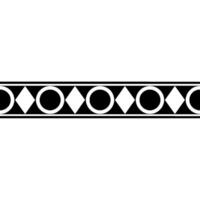 Geometric Border Pattern Black And White Abstract vector