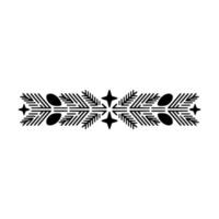 Minimalist Black Floral Border On Light Background vector