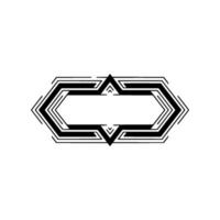 Geometric Art Deco Badge On White Background vector