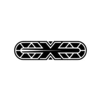 Geometric Abstract Black And White Element On White Background vector