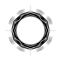 Geometric Black Circle Frame, Elegant Abstract vector