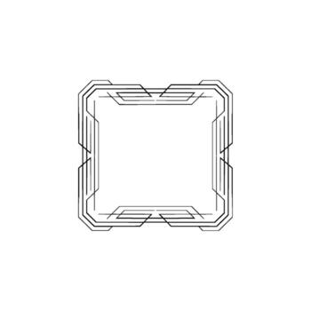 geométrico tecnología marco en blanco antecedentes vector
