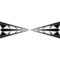 Minimalist Black Geometric, White Background, Perspective vector