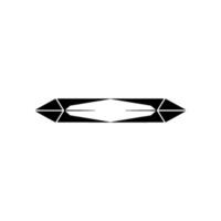 Geometric Black White Emblem, Minimalist, Template vector