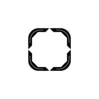 Abstract Geometric Frame Minimalist Element On White vector