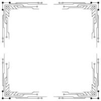 Tech Frame With Grid Abstract Circuit Board vector