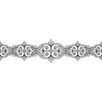 Elegant Black Scroll Border On Beige Background vector