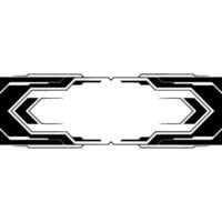 Futuristic Interface Element Black White vector