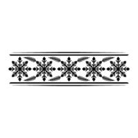 Minimalist Snowflake Border, Winter Element vector