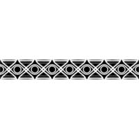 Geometric Pattern Border Modern Black White Element vector