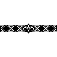 Elegant Black Border With Fleurdelis Motif vector