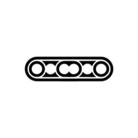 Abstract Geometric Chain Monochrome Element vector