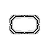 Futuristic Tech Frame On White, Geometric Interface vector