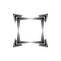 Abstract Geometric Square Frame In Grayscale Modern Element vector