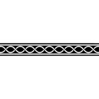 Black White Intertwined Decorative Border On Grayscale Background vector